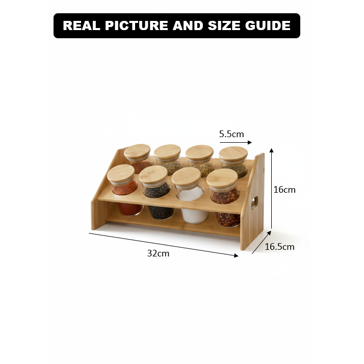 BambooTier Glass Spice Station - All-In-One Store Pakistan