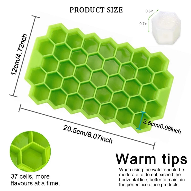 Flexible Honeycomb Ice Tray With Lid - All-In-One Store Pakistan