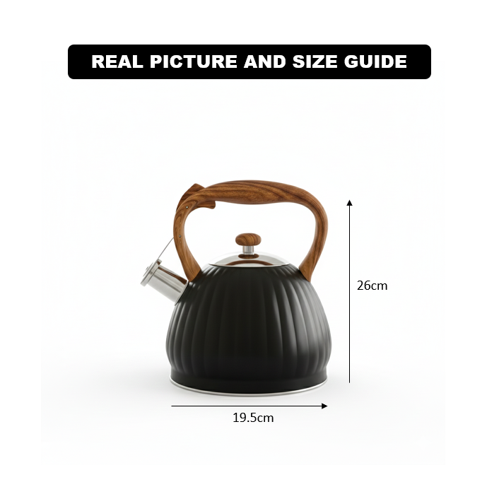 BoilAlert Textured Whistling Steel Kettle (3Liter) - All-In-One Store Pakistan
