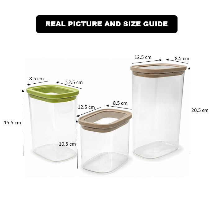 FreshLock Rectangular Glass Jar - All-In-One Store Pakistan