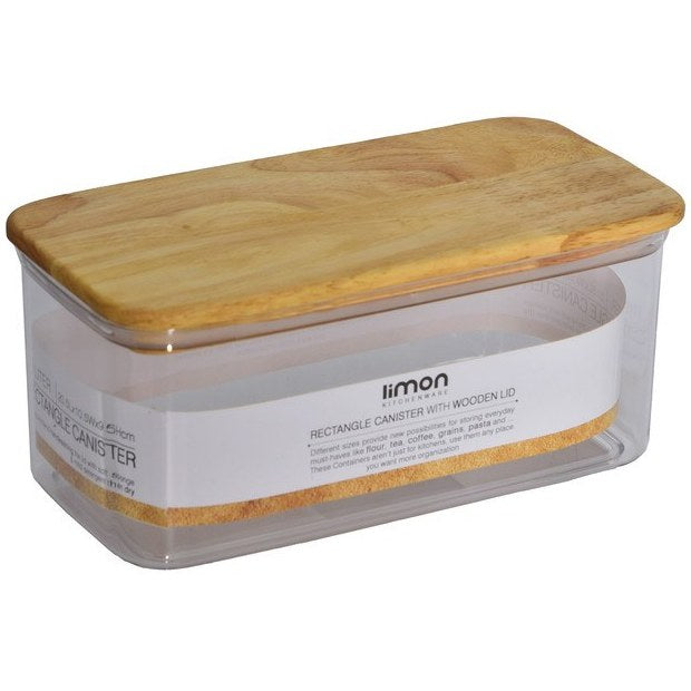 Rectangular Airtight WoodTop Canister by Limon - All-In-One Store Pakistan