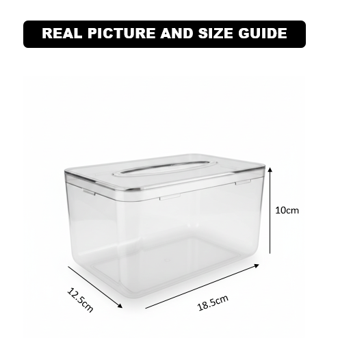 Transparent & Clear Tissue Box - All-In-One Store Pakistan