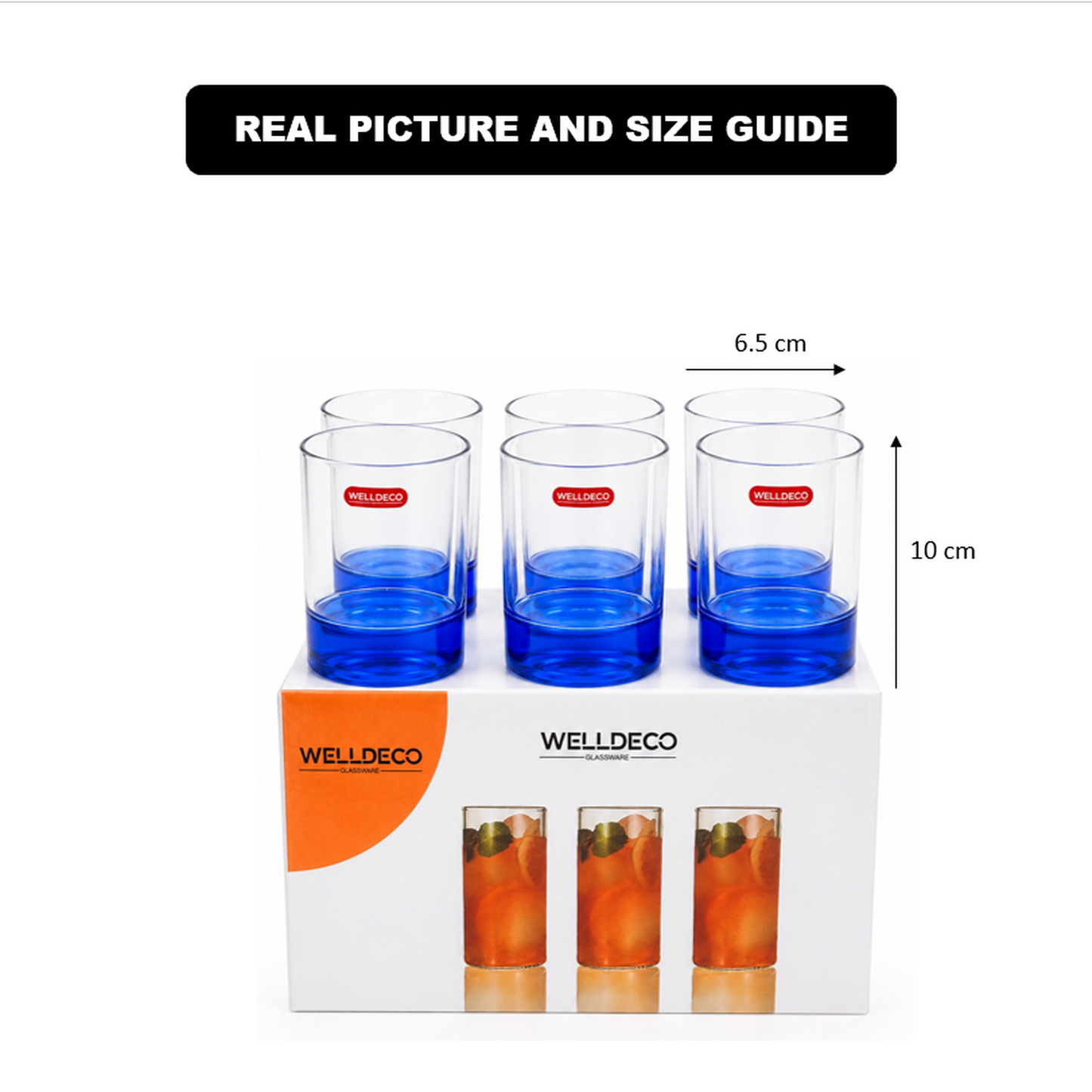 6-Pcs TwinTone Glass Set (1167) - All-In-One Store Pakistan