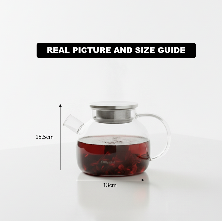 Borosilicate Glass Teapot with Stainless Infuser - All-In-One Store Pakistan