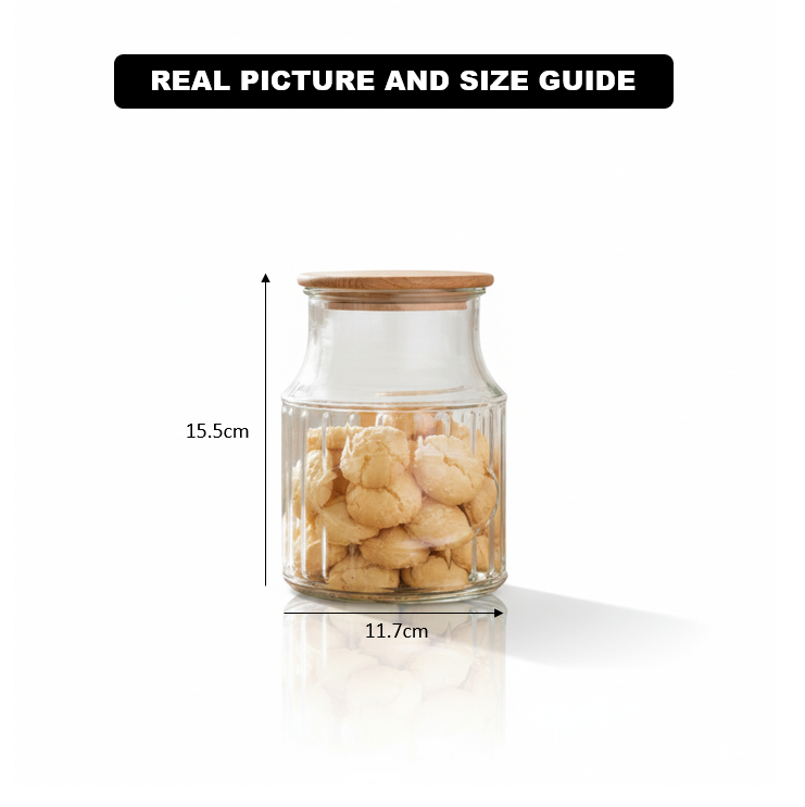 3-Pcs 1000ml Home Made Glass Jars Set with Airight Lids (2262) by Limon - All-In-One Store Pakistan