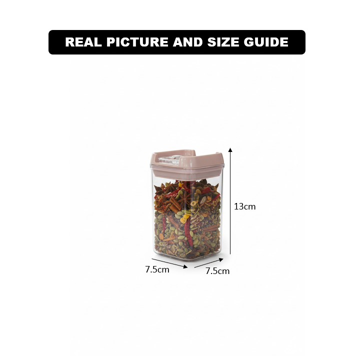 Multi-Use Square Airtight Jar 400ML (1744) by Limon - All-In-One Store Pakistan