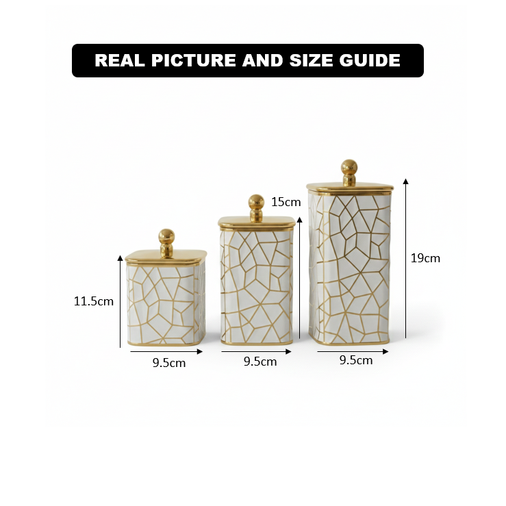 Fractured Gold Canister Trio - Solid - All-In-One Store Pakistan