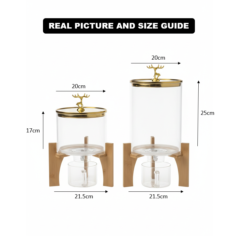 2in1 Glass Grain Storage Bin and Dispenser - All-In-One Store Pakistan