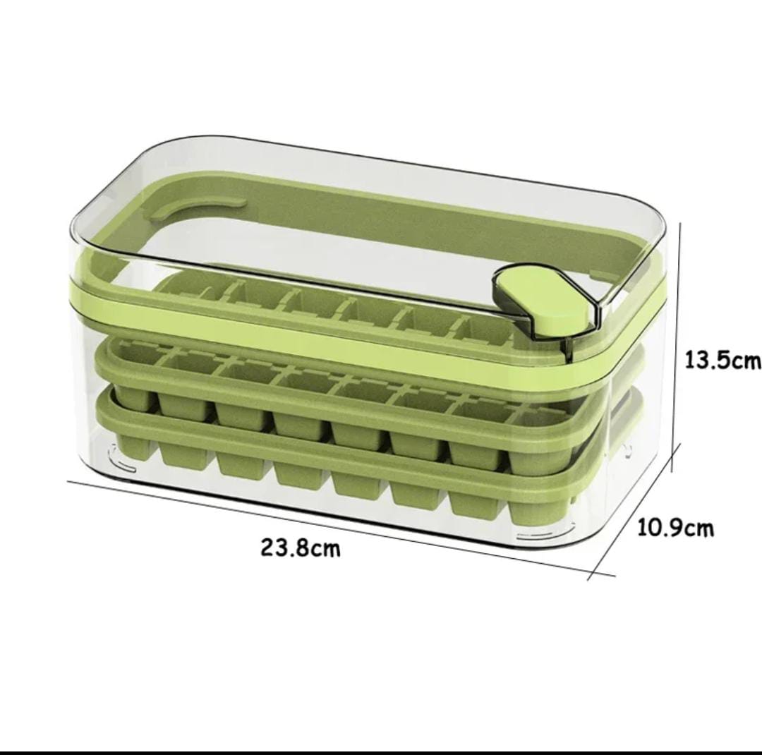 64 cubes double layer ice cube freezing and storage box - All-In-One Store Pakistan