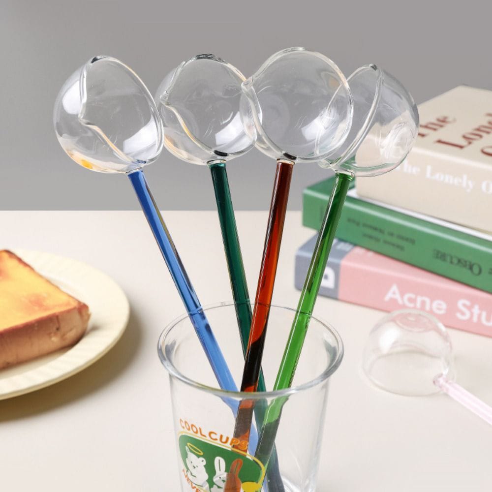 Crystal Clear Colored Glass Soup & Dessert Ladles - All-In-One Store Pakistan