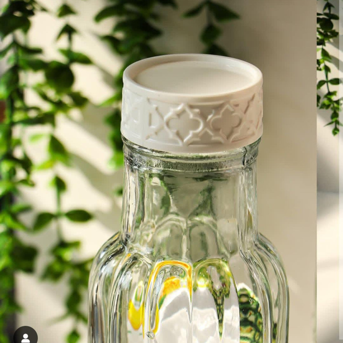 Ribbed Elegance Glass Bottle 1100ml (1934) by Limon - All-In-One Store Pakistan