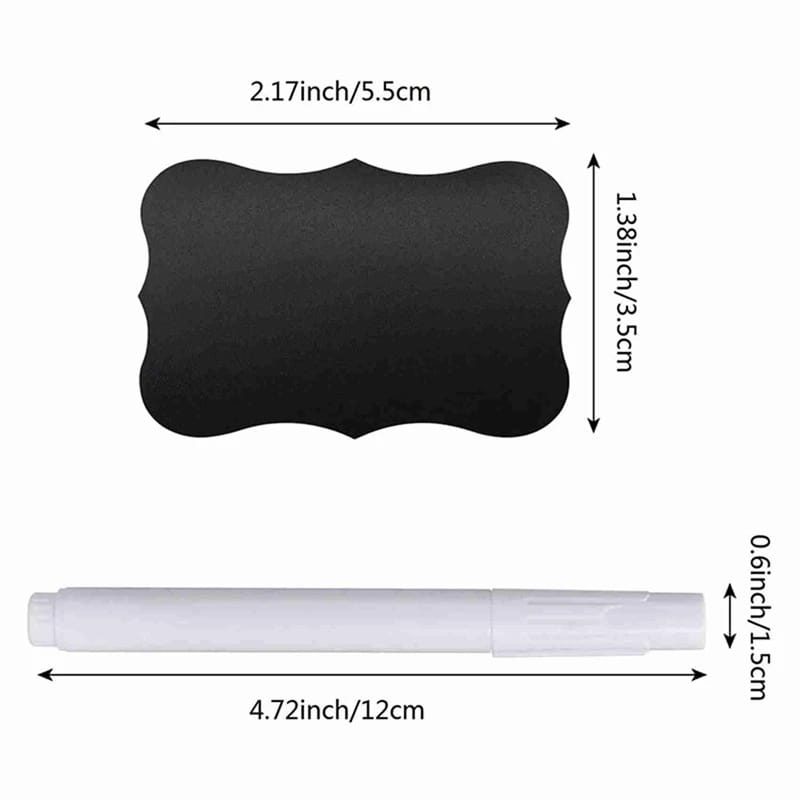 Wavy Shape Chalkboard Sticker With Pen - All-In-One Store Pakistan