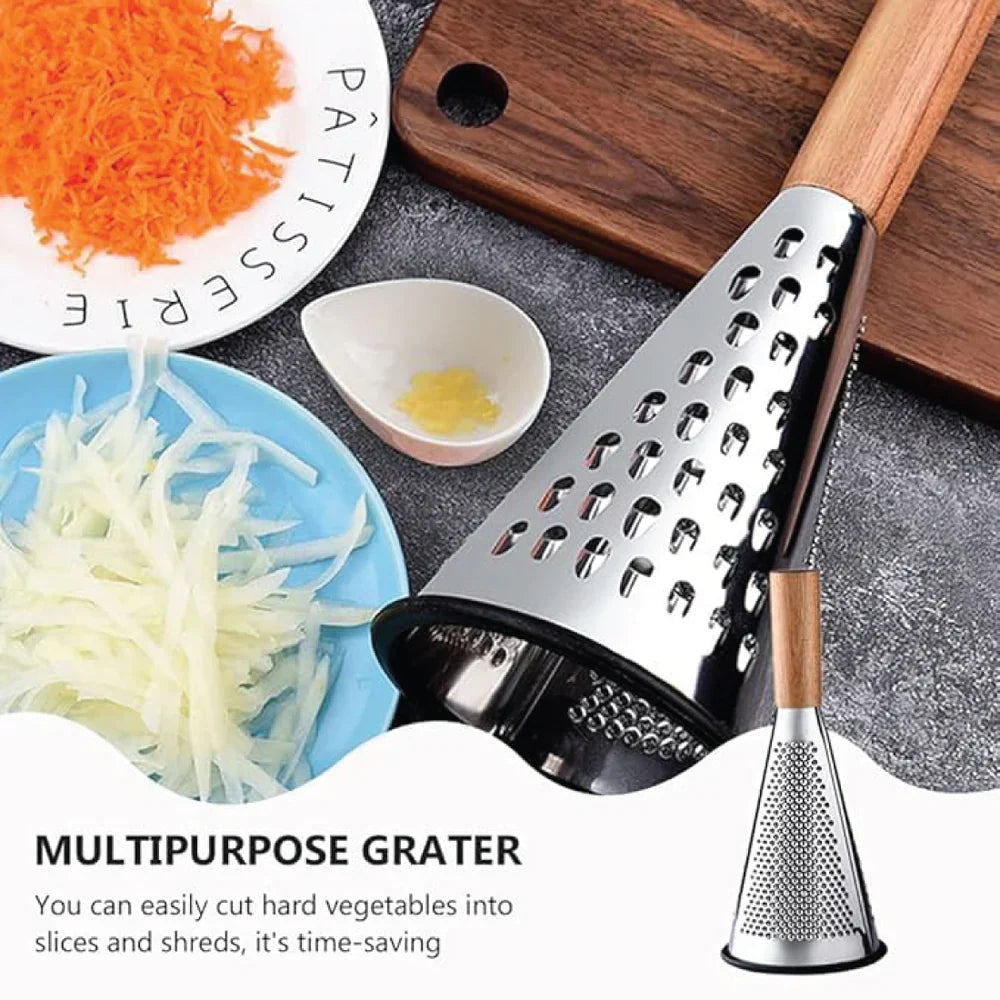 Stainless Steel 3-Sided Grater with Wooden Handle (2118) by Limon - All-In-One Store Pakistan