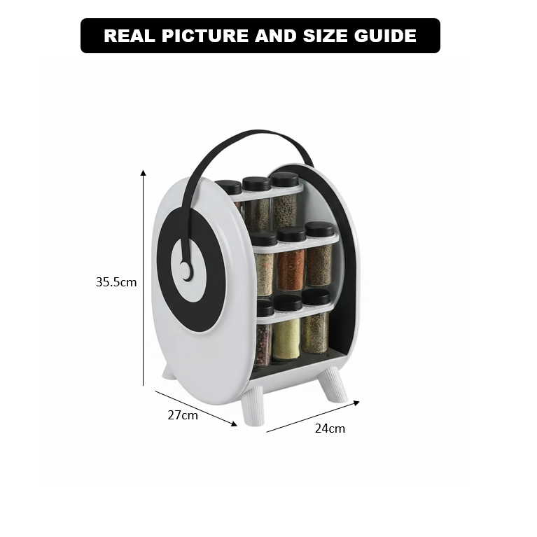 18-Jars Rotating Spice Rack - All-In-One Store Pakistan
