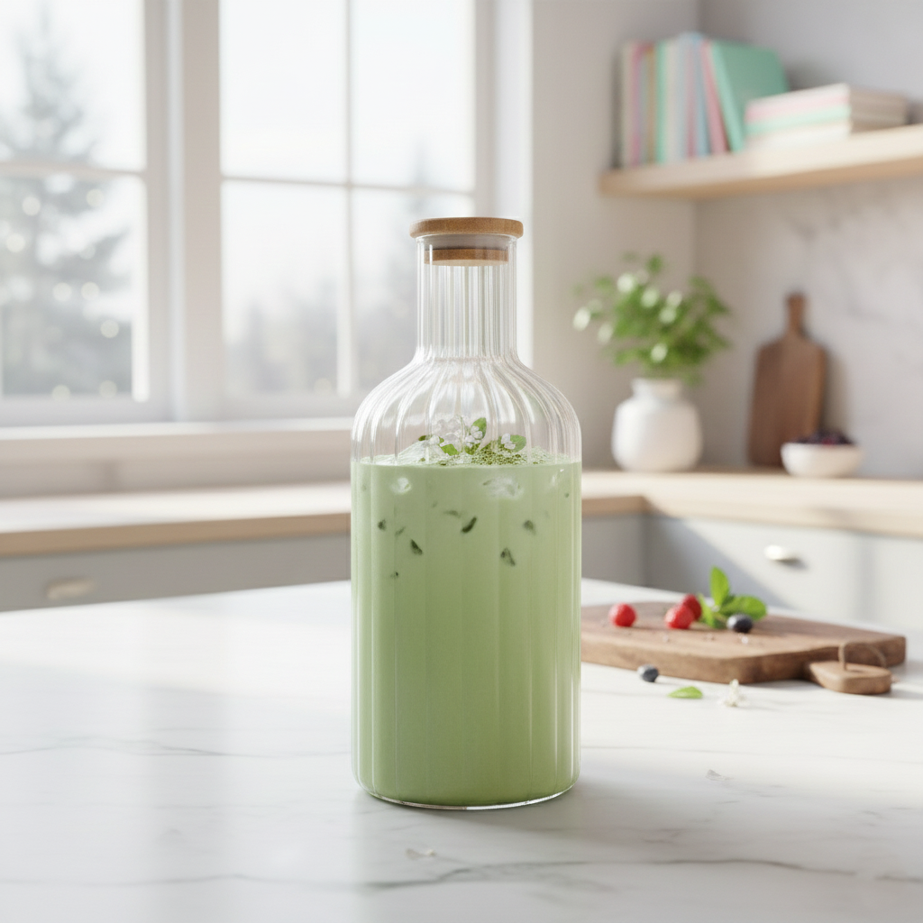 1.4 Liter Glass Carafe with Wooden Lid (2355) by Limon - All-In-One Store Pakistan