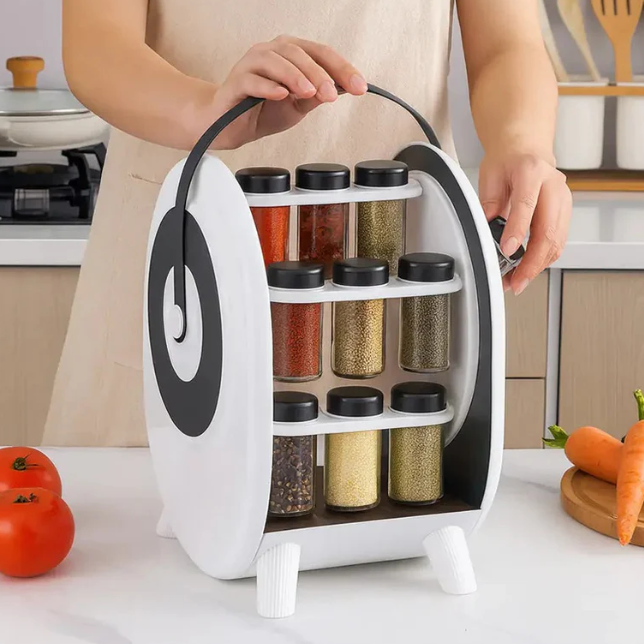 18-Jars Rotating Spice Rack - All-In-One Store Pakistan