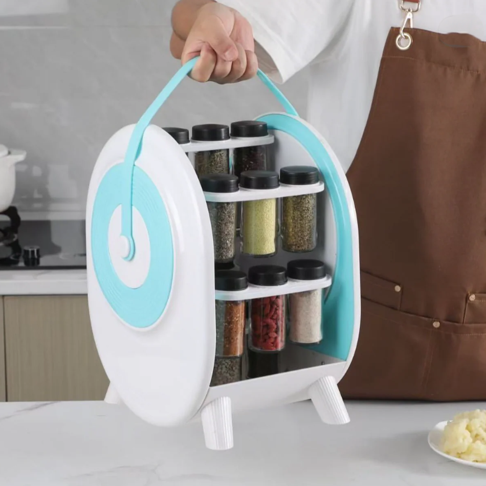18-Jars Rotating Spice Rack - All-In-One Store Pakistan