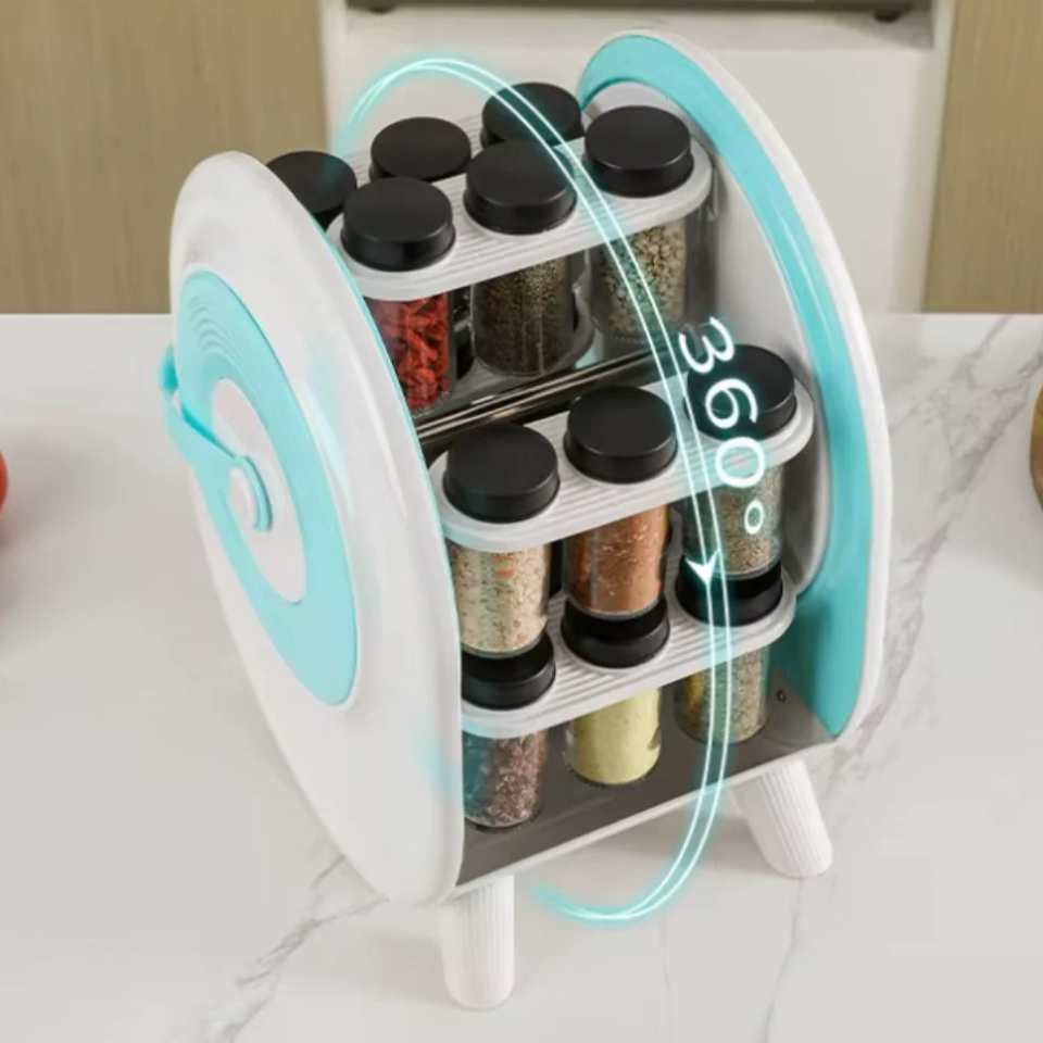 18-Jars Rotating Spice Rack - All-In-One Store Pakistan
