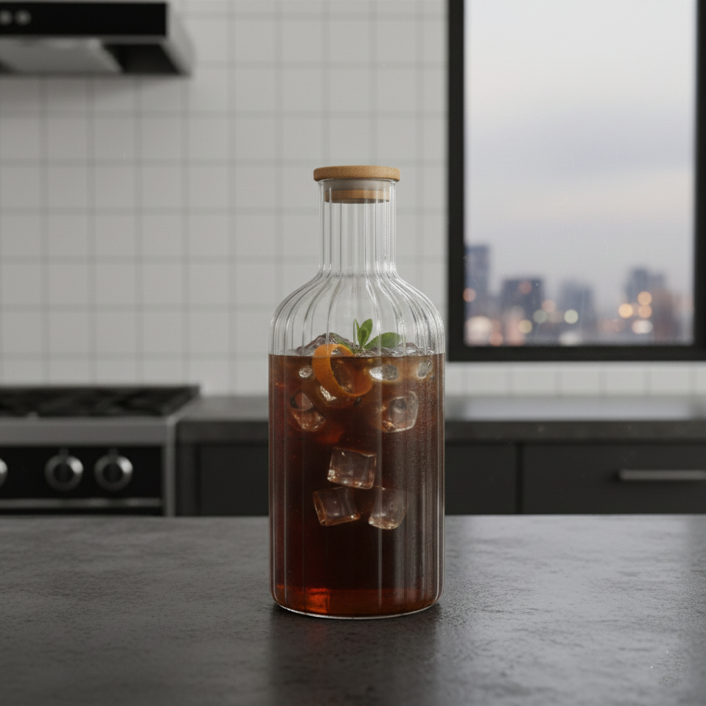 1.4 Liter Glass Carafe with Wooden Lid (2355) by Limon - All-In-One Store Pakistan