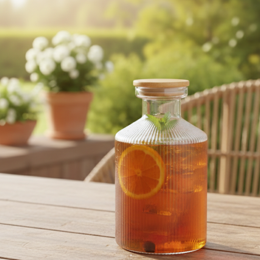 1.35 Liter Glass Carafe with Wooden Lid (2271) by Limon - All-In-One Store Pakistan