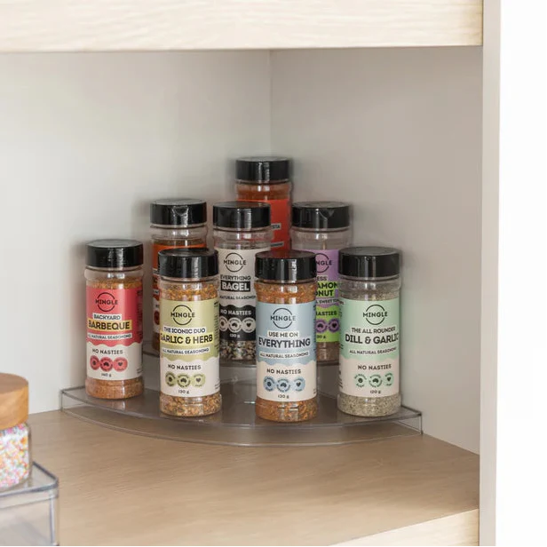 Crystal 3-Tier Multi-Purpose Acrylic Corner Tray - All-In-One Store Pakistan