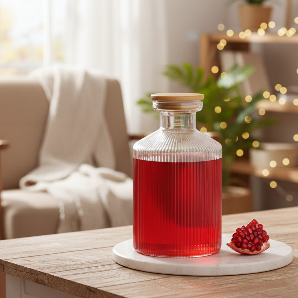 1.35 Liter Glass Carafe with Wooden Lid (2271) by Limon - All-In-One Store Pakistan