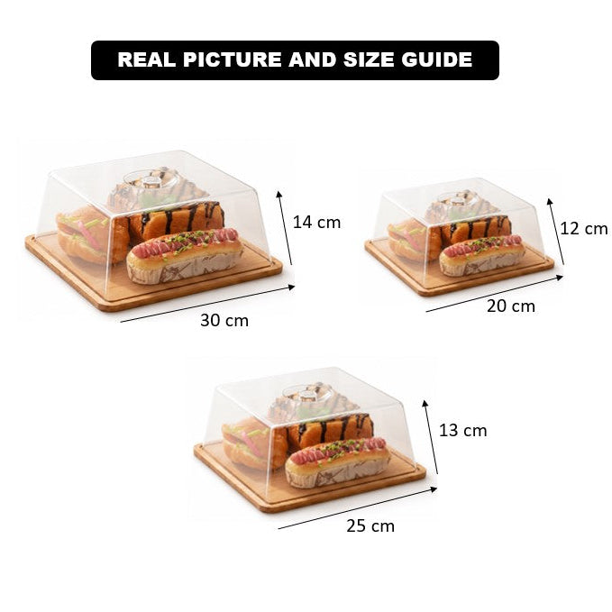 DelightDome Square Cake & Dessert Cloche - All-In-One Store Pakistan