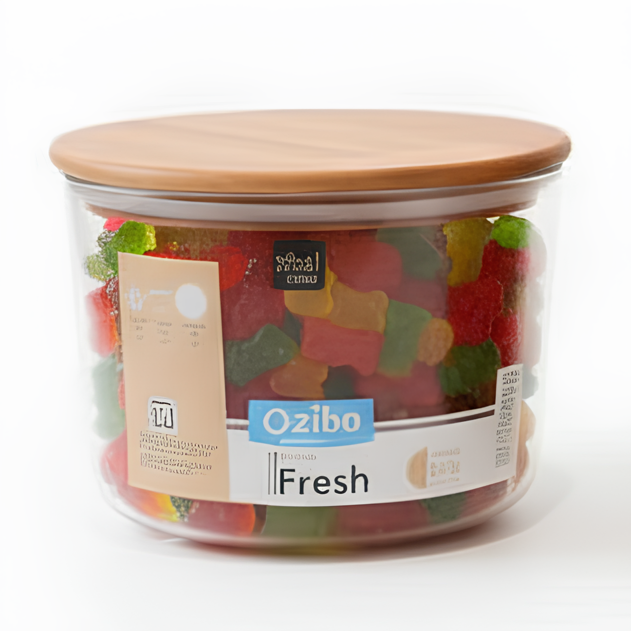 LuxeStack Glass Bowl with Airtight Wooden Lid by Ziba - All-In-One Store Pakistan