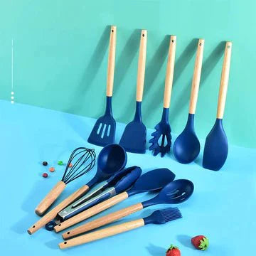 12 PCS Silicone Cooking Utensils Set - All-In-One Store Pakistan