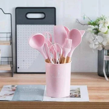 12 PCS Silicone Cooking Utensils Set - All-In-One Store Pakistan