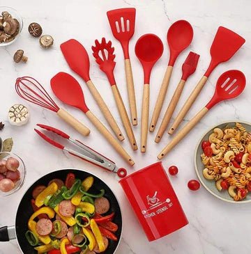 12 PCS Silicone Cooking Utensils Set - All-In-One Store Pakistan