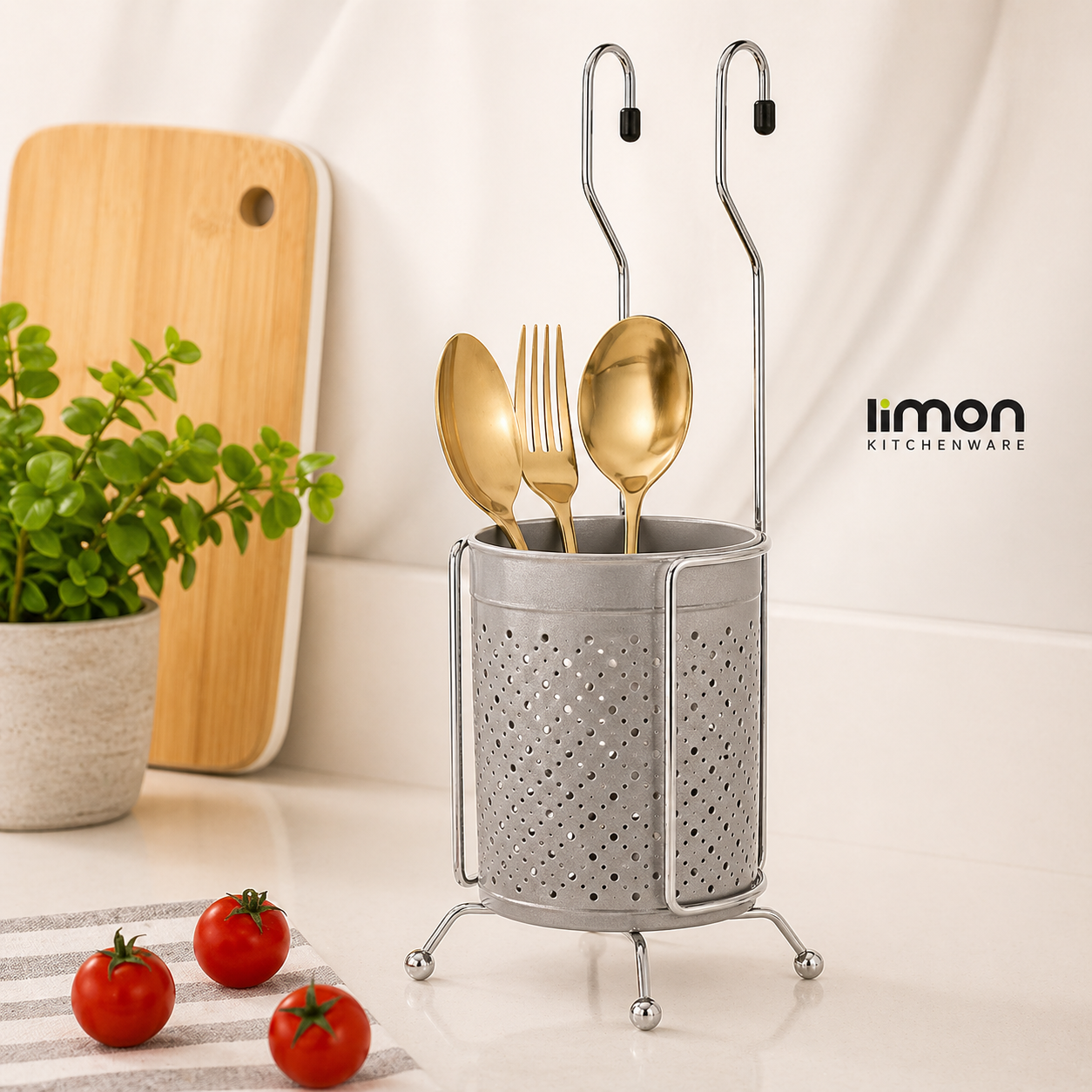 Stainless Steel Hanging Cutlery Holder (2071) by Limon - All-In-One Store Pakistan