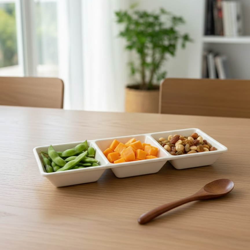 TriSplit Melamine Condiment Dish - All-In-One Store Pakistan