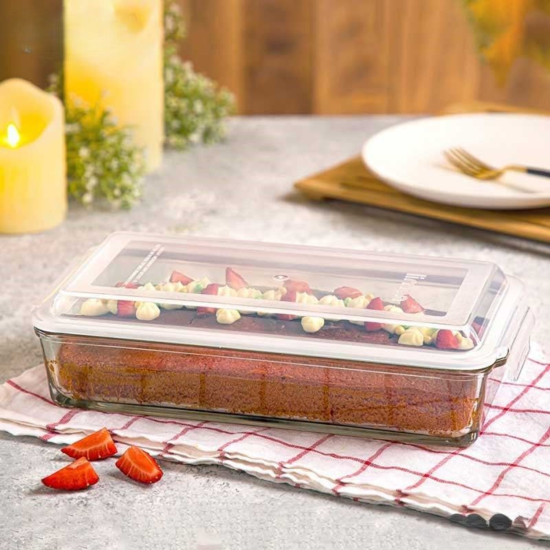 1.4L Rectangle Glass Container with Lid (2050) by Limon - All-In-One Store Pakistan