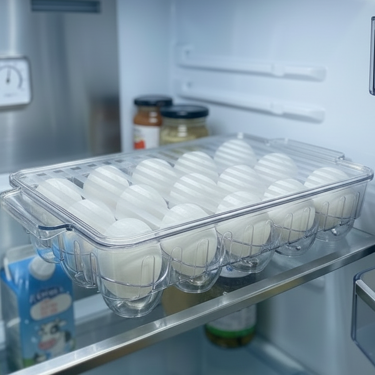 SmartNest Transparent 15-Grid Egg Tray with Lid - All-In-One Store Pakistan