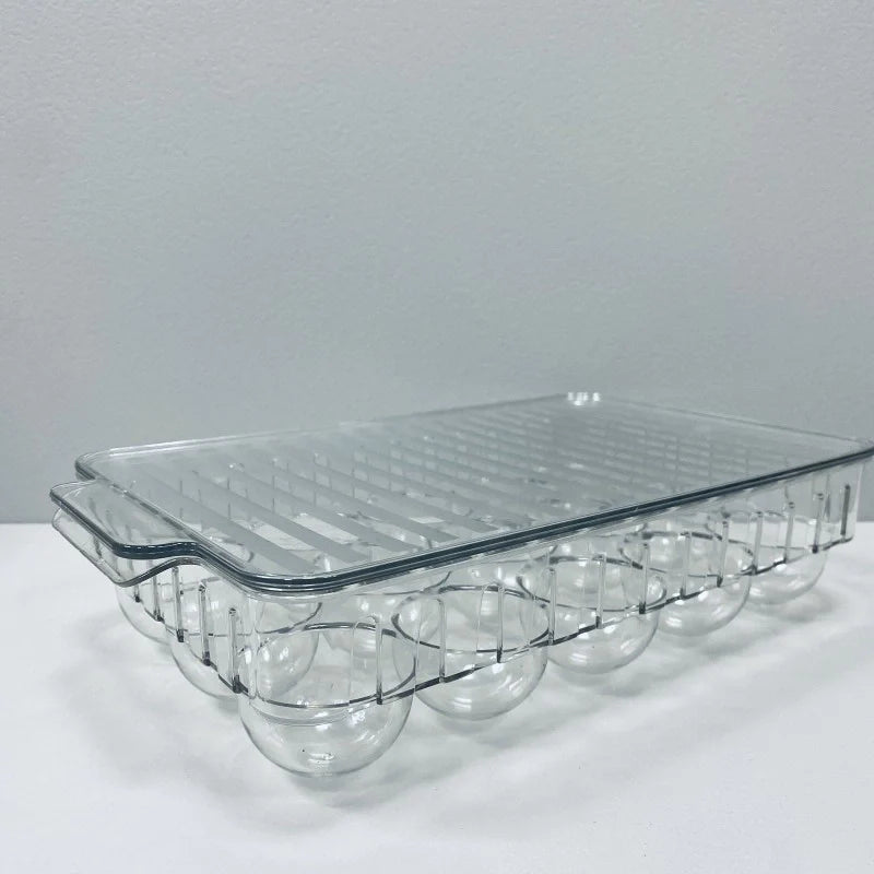 SmartNest Transparent 15-Grid Egg Tray with Lid - All-In-One Store Pakistan