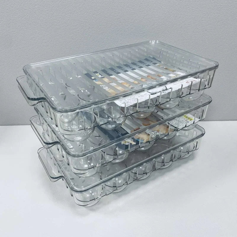 SmartNest Transparent 15-Grid Egg Tray with Lid - All-In-One Store Pakistan