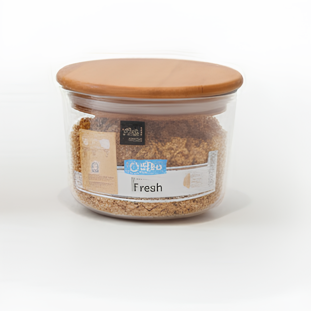LuxeStack Glass Bowl with Airtight Wooden Lid by Ziba - All-In-One Store Pakistan