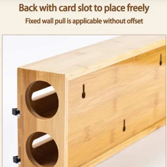3in1 Wall-Mounted Bamboo Wrap Cutter & Holder - All-In-One Store Pakistan