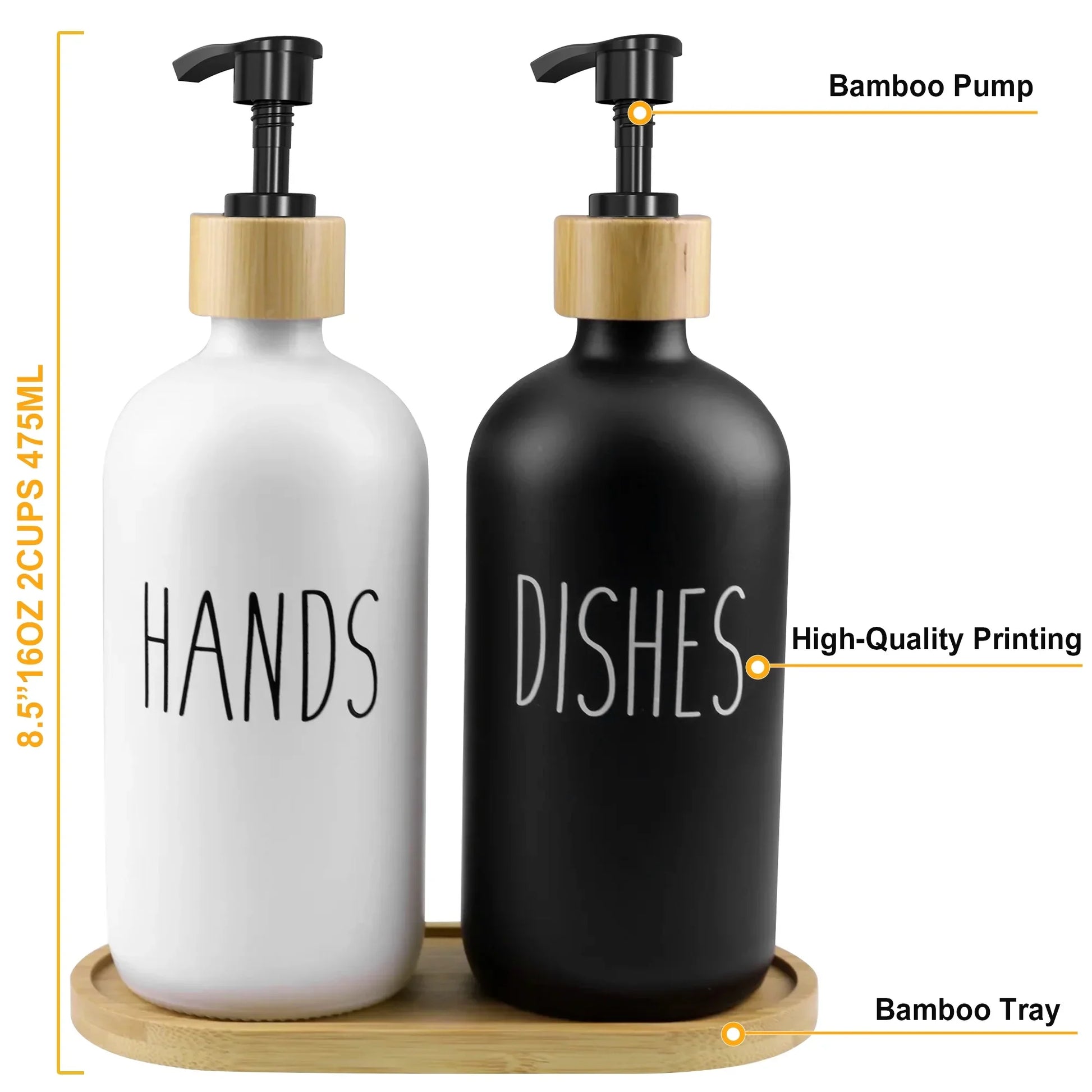 HandiDish Luxe Glass Dispenser Set - All-In-One Store Pakistan