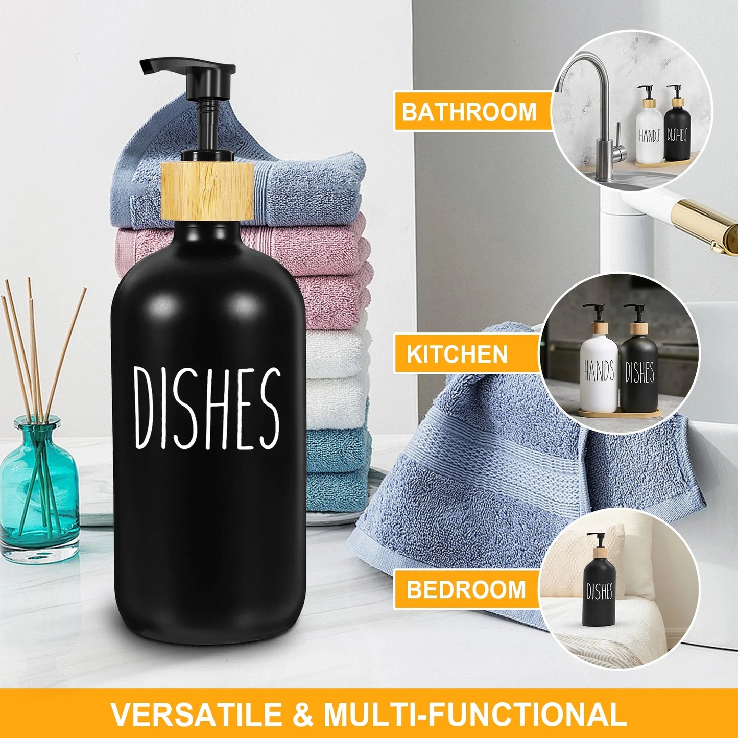 HandiDish Luxe Glass Dispenser Set - All-In-One Store Pakistan