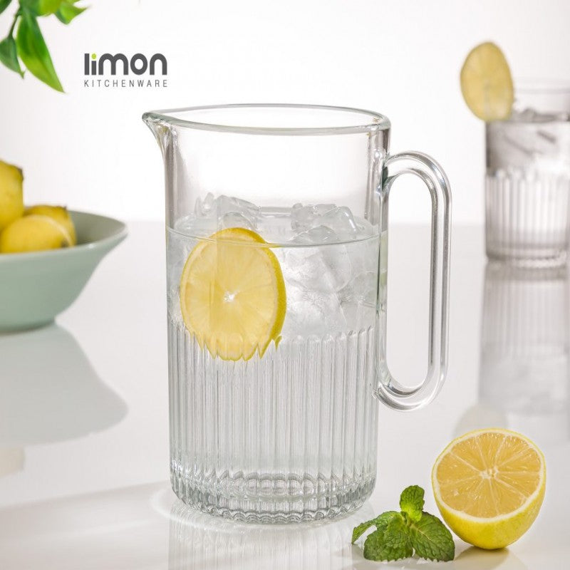 Premium Glass Jug (1L) with Handle (2228) by Limon - All-In-One Store Pakistan
