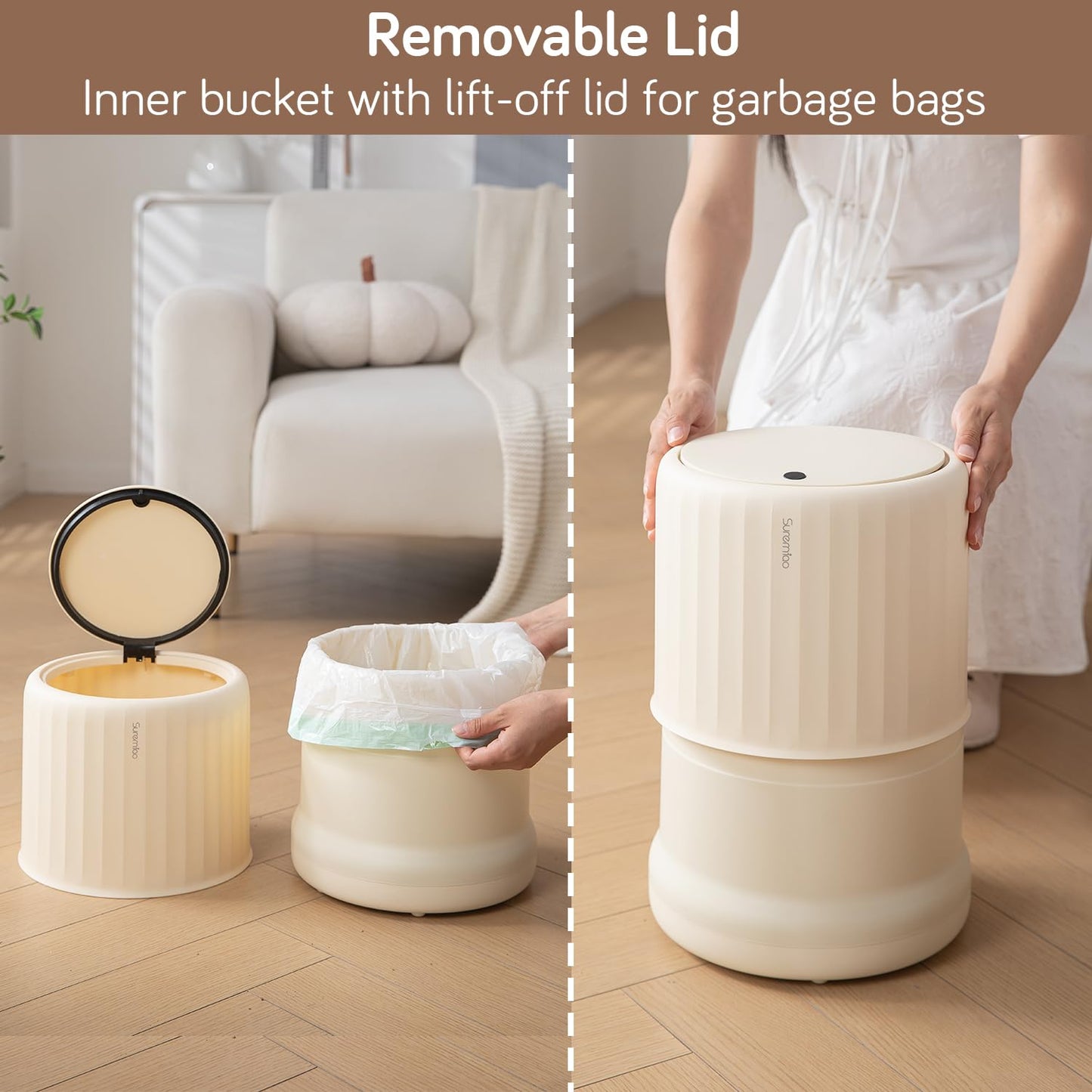 Cylindrical 2in1 Button & Pedal Waste Bin - All-In-One Store Pakistan