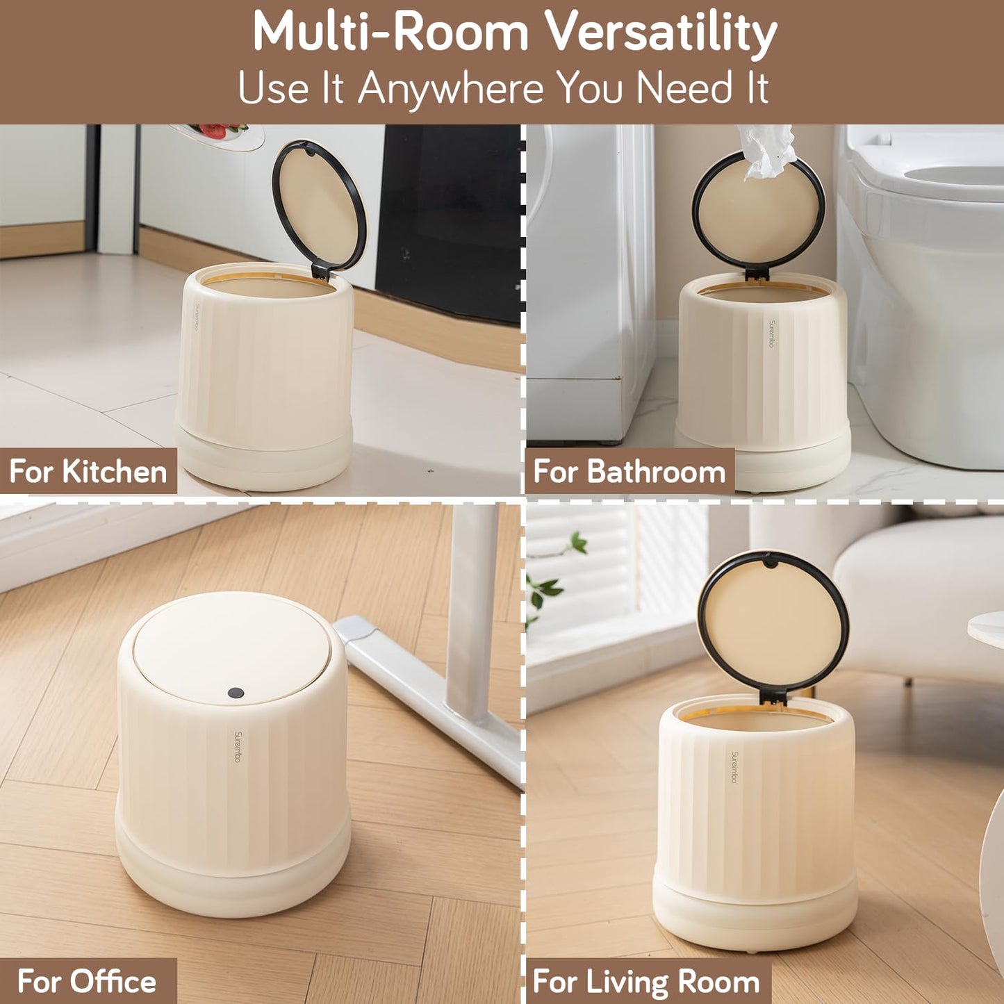 Cylindrical 2in1 Button & Pedal Waste Bin - All-In-One Store Pakistan