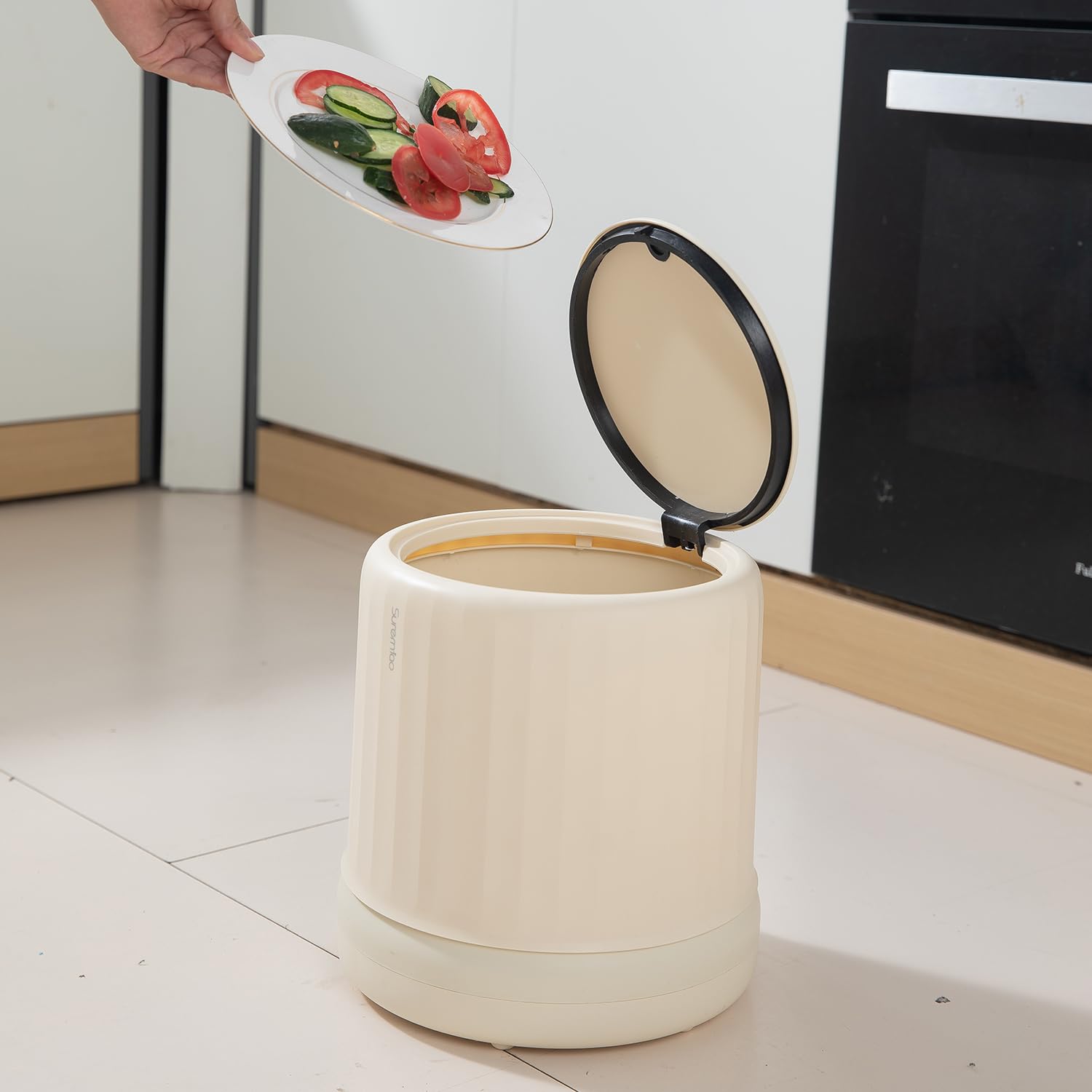 Cylindrical 2in1 Button & Pedal Waste Bin - All-In-One Store Pakistan
