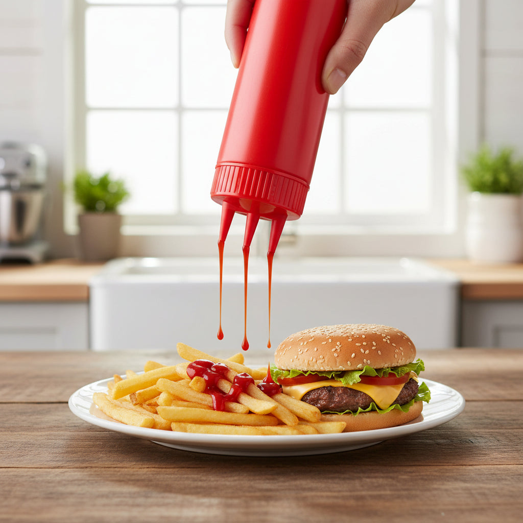 Triple Nozzle Sauce Squeeze Bottle 450ml - All-In-One Store Pakistan