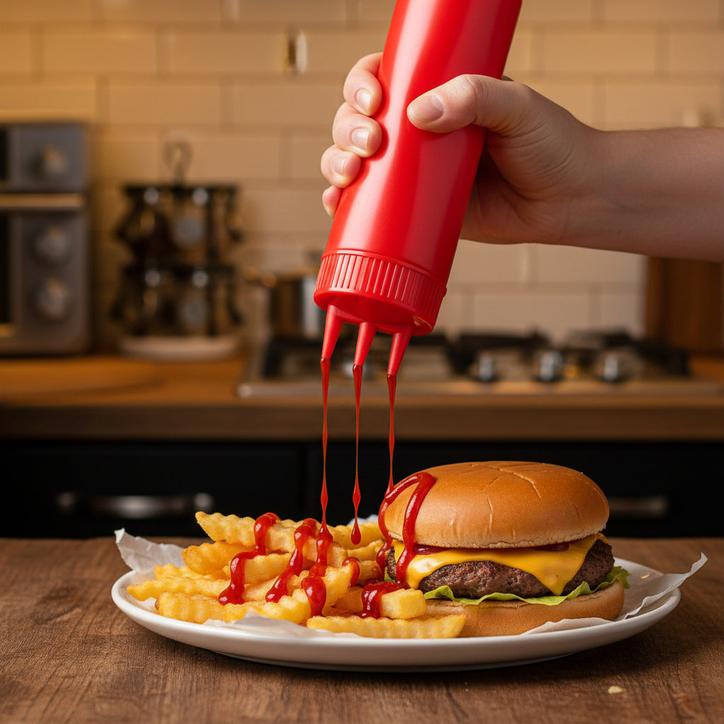 Triple Nozzle Sauce Squeeze Bottle 450ml - All-In-One Store Pakistan