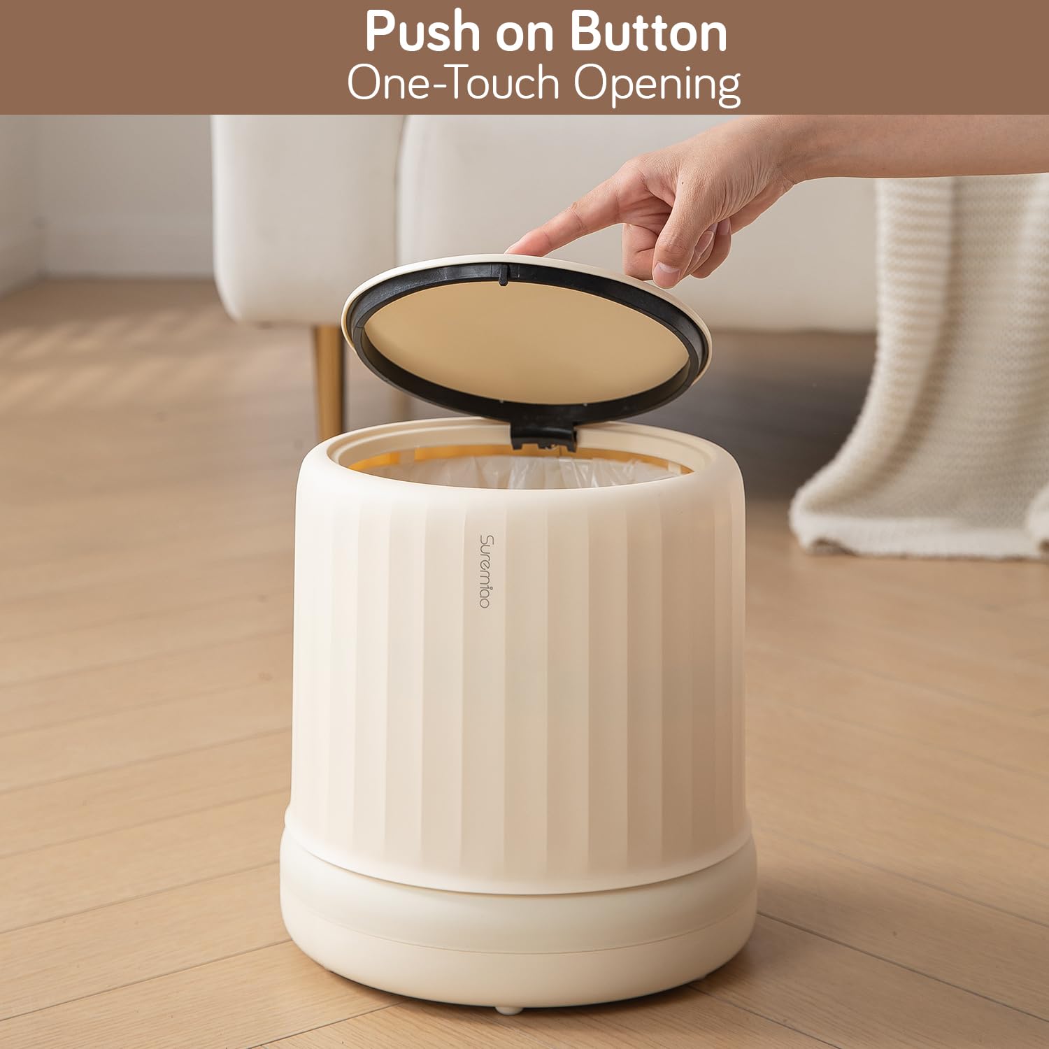 Cylindrical 2in1 Button & Pedal Waste Bin - All-In-One Store Pakistan