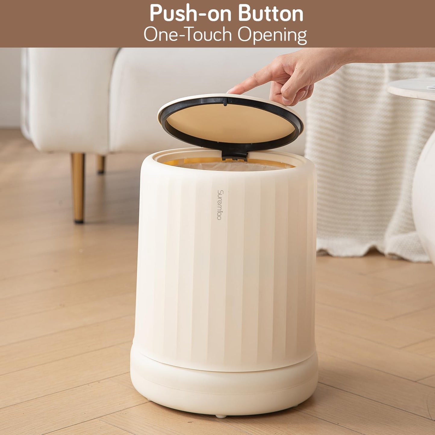 Cylindrical 2in1 Button & Pedal Waste Bin - All-In-One Store Pakistan