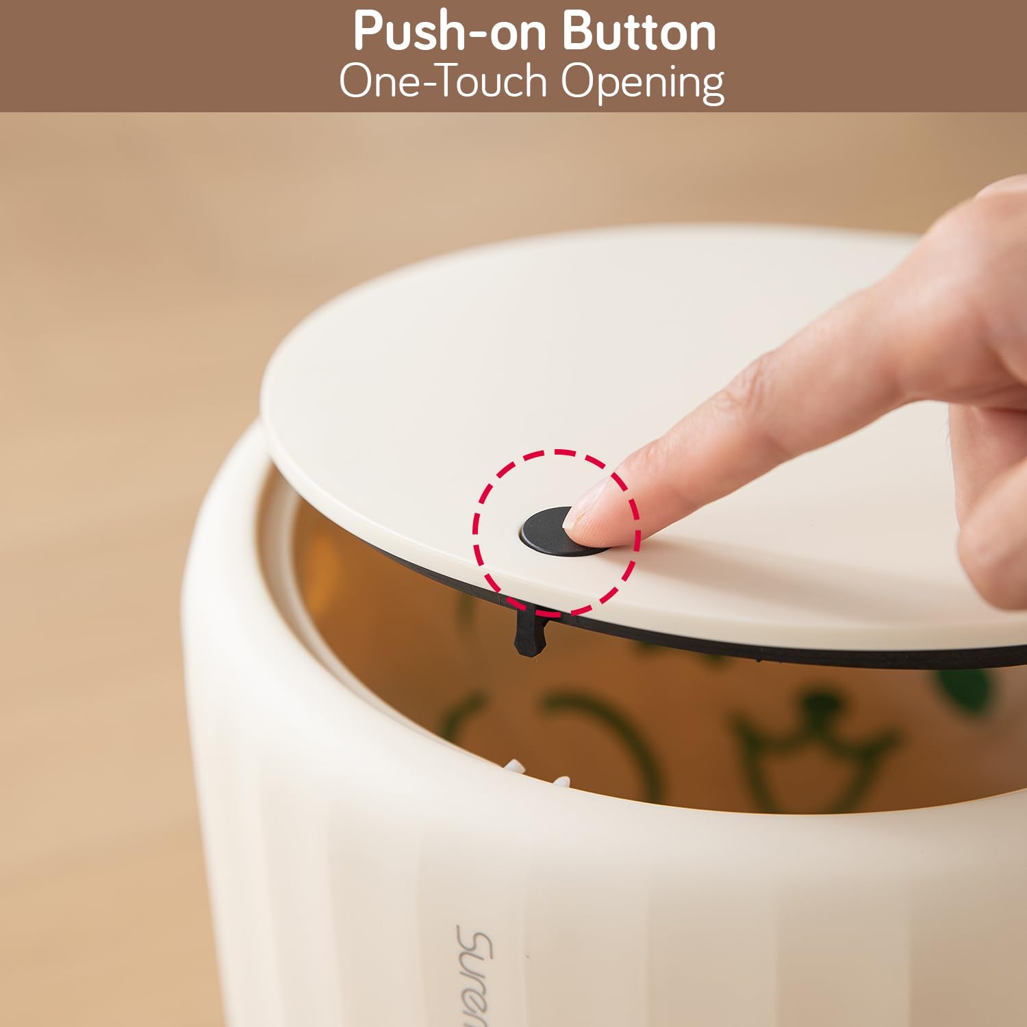 Cylindrical 2in1 Button & Pedal Waste Bin - All-In-One Store Pakistan